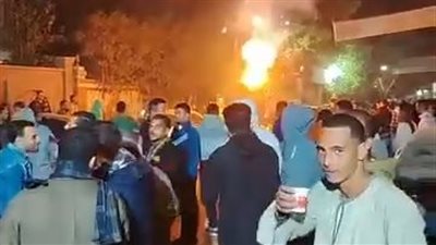 شماريخ وألعاب النارية، بني صالح بالفيوم تحتفل بتقدم مرشحها في الحصر العددي بجولة الإعادة