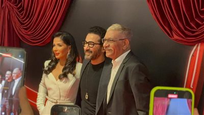 سيد رجب ومروان حامد في العرض الخاص لفيلم الست (فيديو وصور)