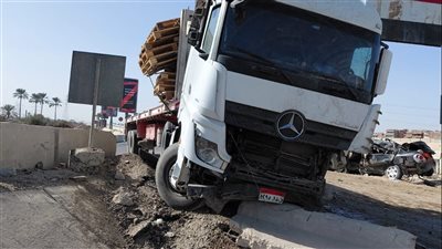 اصابة 4 أشخاص في حادث تصادم بطريق شبرا بنها الحر