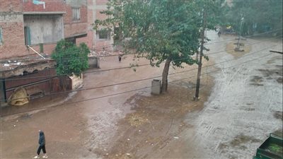  سقوط أمطار غزيرة على أنحاء محافظة القليوبية 