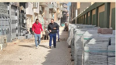تركيب الإنترلوك فى شوارع منيا القمح ومشتول السوق بالشرقية بتكلفة 11,5 مليون جنيه