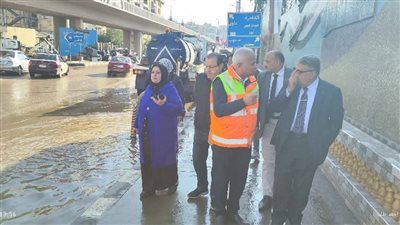 محافظ الدقهلية ورئيس شركة الصرف يتابعان جهود رفع تراكمات مياه الأمطار بالمنصورة