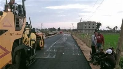 محافظ دمياط يتفقد أعمال رصف طريق أبو عياد - السلسول 