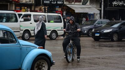 سقوط أمطار على مناطق متفرقة من القاهرة (صور)