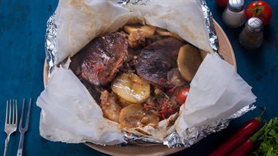 طريقة عمل ورقة لحمة ضاني في الفرن 