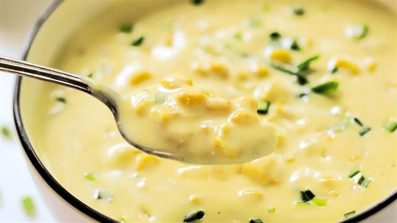 شوربة الذرة بالكريمة