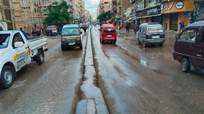 سقوط أمطار متوسطة في مناطق شرق وغرب ووسط الإسكندرية (صور)