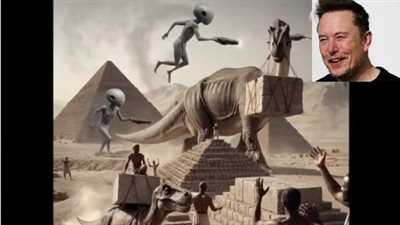 أيلون ماسك يعود لهذيانه حول الأهرامات، زعم قيام الكائنات الفضائية والديناصورات ببنائها والأمريكان يتصدون (فيديو)