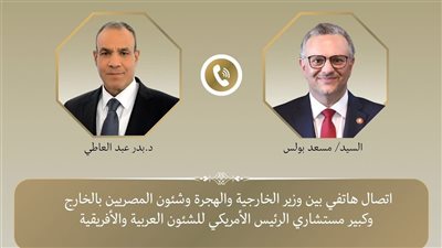 تفاصيل مكالمة وزير الخارجية وكبير مستشاري 