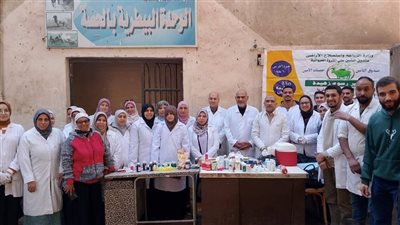 قافلة بيطرية شاملة لجامعة بنها بقرية الحصة بطوخ تقدم خدمات الكشف المجاني للمربين