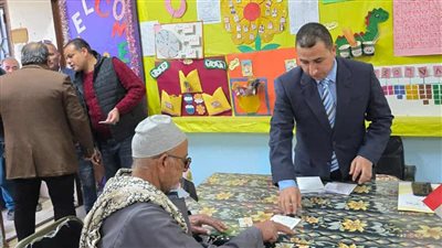 إقبال على لجنة مدرسة تصفا الابتدائية في جولة إعادة انتخابات النواب 2025 بالقليوبية