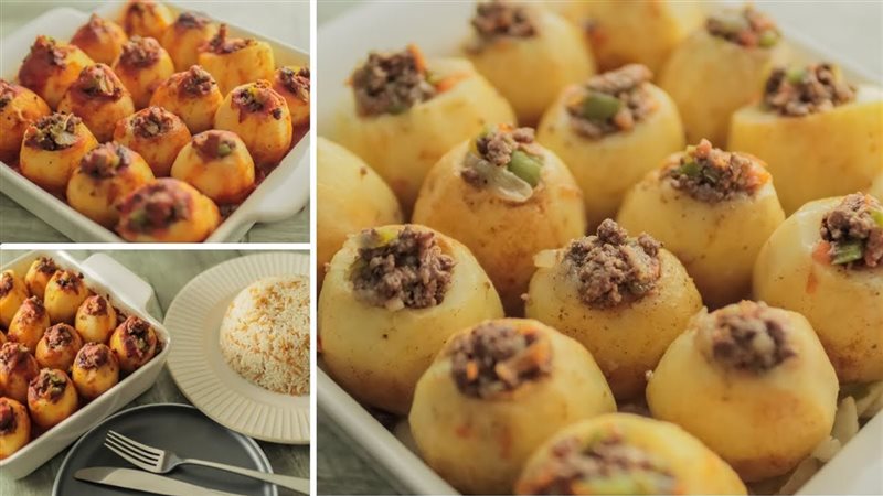 البطاطس المحشية باللحمة