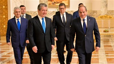  تفاصيل لقاء السيسي ورئيس حكومة كردستان – العراق (صور)