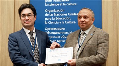 تكريم عمرو حمودة القيادي المصري البارز في علوم المحيطات باليونسكو