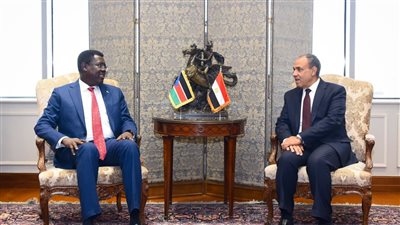 بدر عبدالعاطي يعقد جلسة مشاورات سياسية مع وزير خارجية جنوب السودان