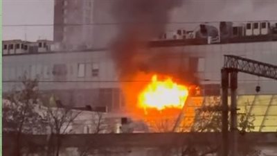 حريق في أحد مراكز الأعمال بموسكو (فيديو)