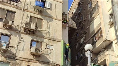 في لفتة إنسانية، أمن القاهرة ينقذ قطة عالقة بين طابقي عقار بمصر الجديدة
