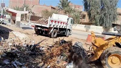 استمرار حملات النظافة لرفع المخلفات والقمامة من الغنايم أسيوط 