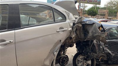 إصابة ٣ اشخاص في حادث تصادم في المنصورة |صور 