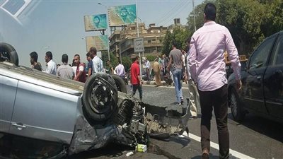 مصرع 4 أشخاص إثر انقلاب ملاكي بطريق صلاح سالم