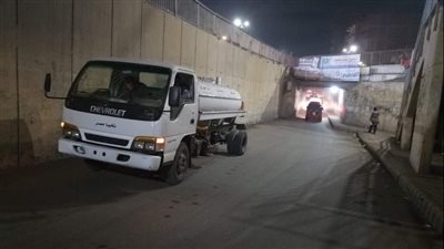 تمركز سيارات شفط المياه استعدادا للطقس السيء بالقليوبية