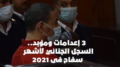 3 إعدامات ومؤبد..السجل الجنائي لأشهر سفاح في 2021| فيديو جراف