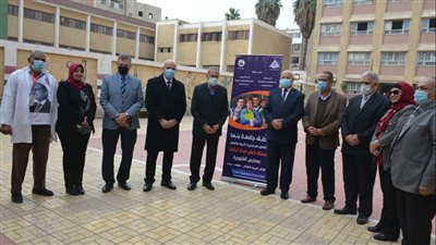 محافظ القليوبية ورئيس جامعة بنها يفتتحان مبادرة دعم صحة أبنائنا لطلاب المدارس