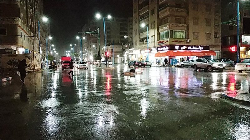 أمطار بشوارع دمياط