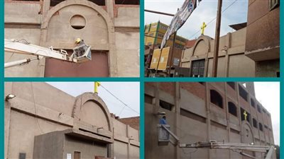 رفع كفاءة الإنارة والنظافة بمحيط كنائس وشوارع قرى البدرشين والعياط وأبو النمرس|صور