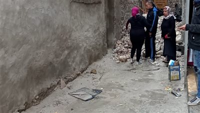 انهيار عقار بمنطقة الجمرك في الإسكندرية