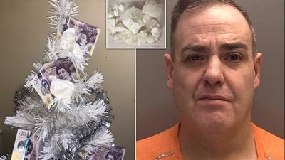 أغصانها مزينة بالكوكايين.. حكاية شجرة كريسماس قادت صاحبها للسجن في بريطانيا| صور 