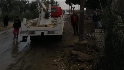 استمرار أعمال شفط مياه الأمطار بالمنيا