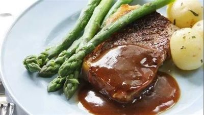 أسهل طريقة لعمل شرائح اللحم بصوص الديمى جلاس