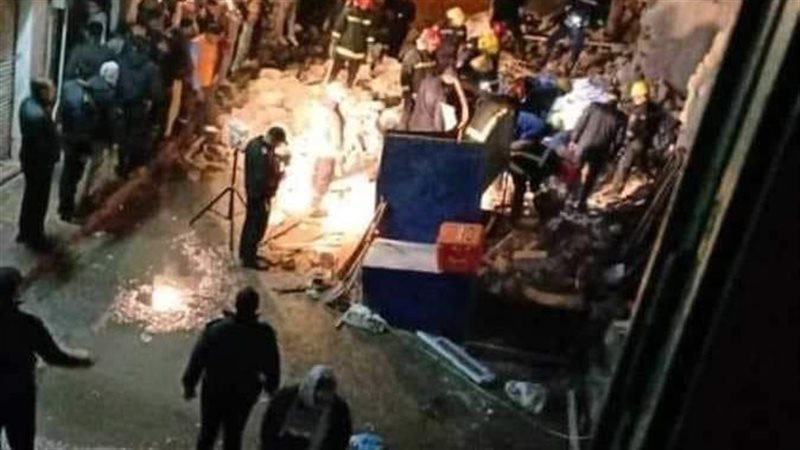 انهيار عقار بالإسكندرية