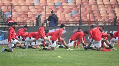 المنتخب يخوض مرانه الصباحي بفندق الإقامة 