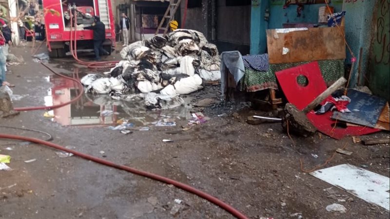 حريق منزل بشبرا الخيمة