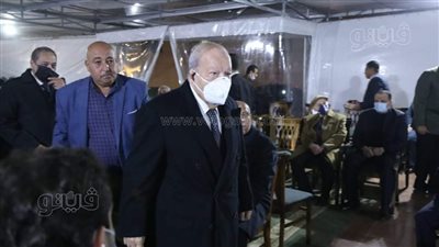 فتحي سرور ومحلب والخطيب في عزاء هالة رجائي عطية| صور 