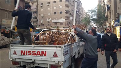 إزالة 24 حالة تعد وإغلاق 7 مقاهٍ في حملة إشغالات بالجيزة