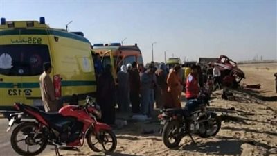  مصرع وإصابة 10 أشخاص في حادث تصادم بالمنيا