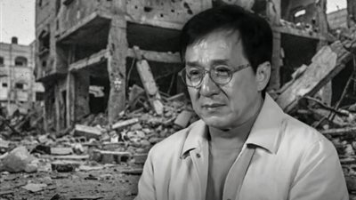 طفل من غزة يُبكي جاكي شان (فيديو) 