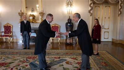 السفير المصري طارق طايل يقدم أوراق اعتماده للرئيس البرتغالي