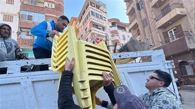 تحرير 25 محضر مخالفة في حملة مكبرة لرفع الإشغالات بدمياط 