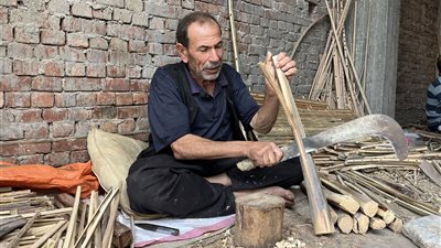 ‎40 عاما بين جريد النخيل، قصة عم منصور البراوي في مهنة تقاوم الاندثار (فيديو وصور)