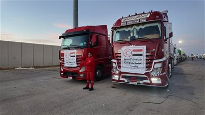 الهلال الأحمر يطلق قافلة «زاد العزة» 114 بأكثر من 7 آلاف طن مساعدات لغزة