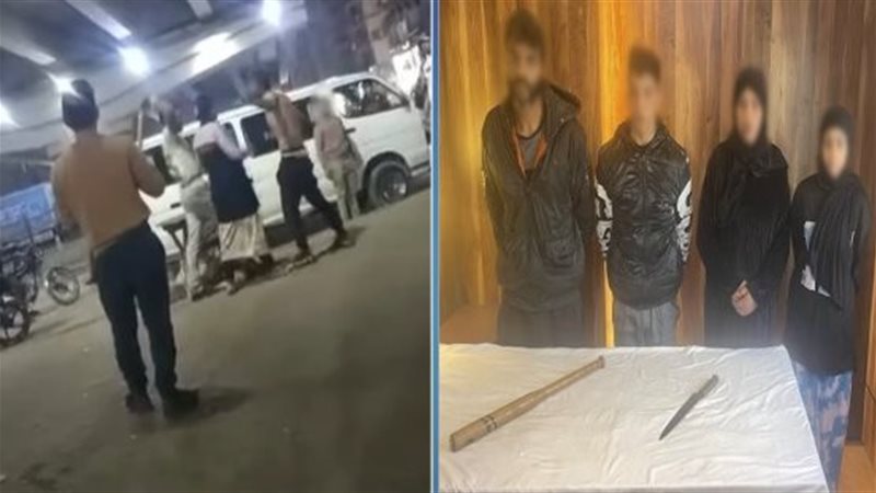 سيدة ونجلتها تتعديان