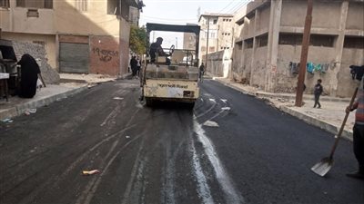 تطوير شوارع منطقة منشية الشهداء في محافظة الإسماعيلية (صور) 