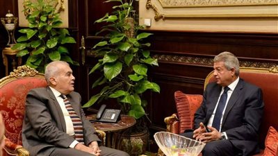 خالد عبدالعزيز يلتقي المستشار عصام فريد رئيس مجلس الشيوخ