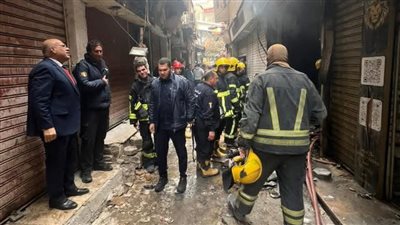 تفحم محل تجاري أسفل عقار في الجمالية (صور)