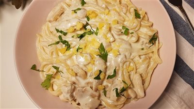 طريقة عمل المكرونة بالفراخ والوايت صوص، أحلى من المطاعم