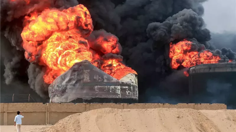 النيران تندلع جراء